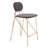 Upholstered Counter Stool with Steel Frame