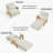 34.65" Beige Polyester Modular Sofabed cushion couch