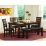 Leola Solid Wood Solid Wood Top Four Leg Dining Set
