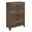 Commode 5 tiroirs brun simple style simple Look