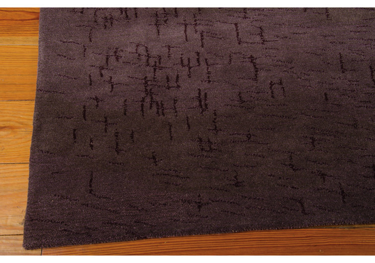 Wool Area Rug in Dark Brown