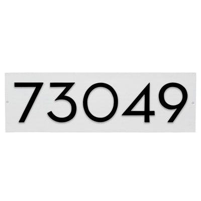 Plaque d'adresse horizontale flottante 4 po (5 chiffres)