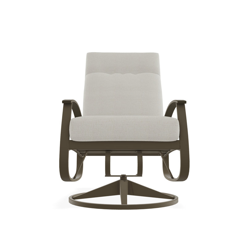 Belle Isle Outdoor Lounge Chair, Beachwood, Grasscloth Buff