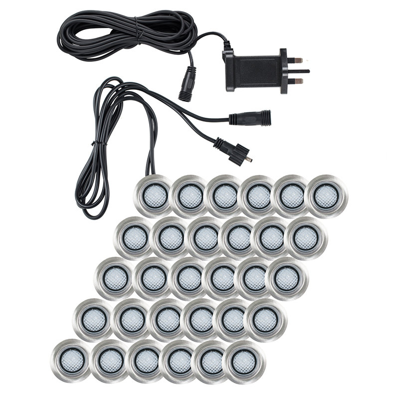 1 Light LED Deck Step and Rail Light (Set of 30), White