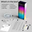Lampe sur pied RGBIC Crystal, lampe sur pied DEL en cuir avec fil de cuir et application de contrôle à distance, éclairage d'ambiance à couleurs changeantes synchronisé avec la musique via l'application DayBetter pour chambre, salle de jeux, salon