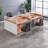 Sydonia Rectangle 4 Person Partition Desk with Cable Management