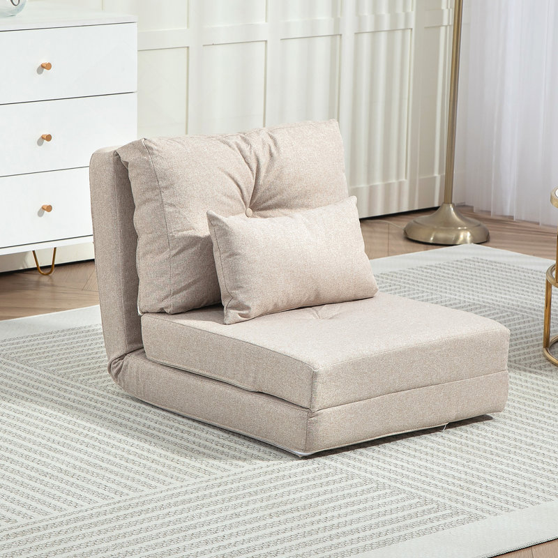 Canapé-lit pliant polyvalent avec dossier réglable pour toutes les pièces, Beige