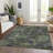 Machine Washable Indoor/Outdoor Chantille ACN1109 Green Rug-109485323