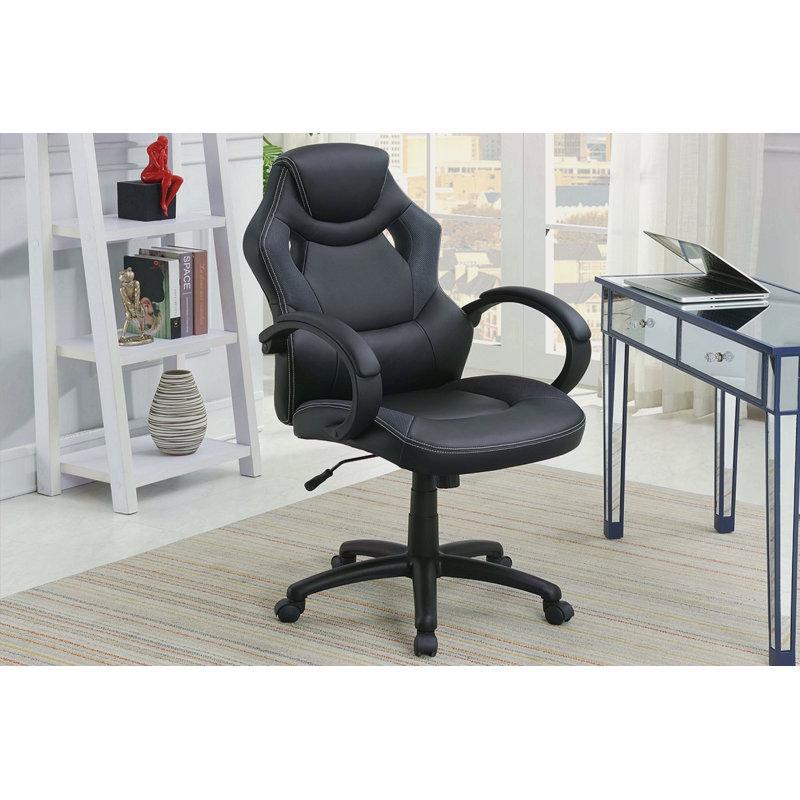 Fauteuil de bureau rembourré 1pc, Noir