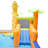 Banzai Safari Splash Water Park Inflatable Bouncer Slide with Cannon and Blower