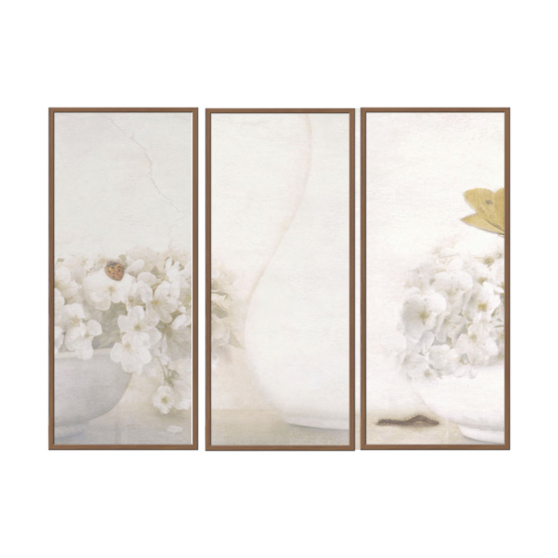 Boho par The Miuus Studio - Ensemble de 3 reproductions de cadres photo sur bois, L 36 po x H 18 po
