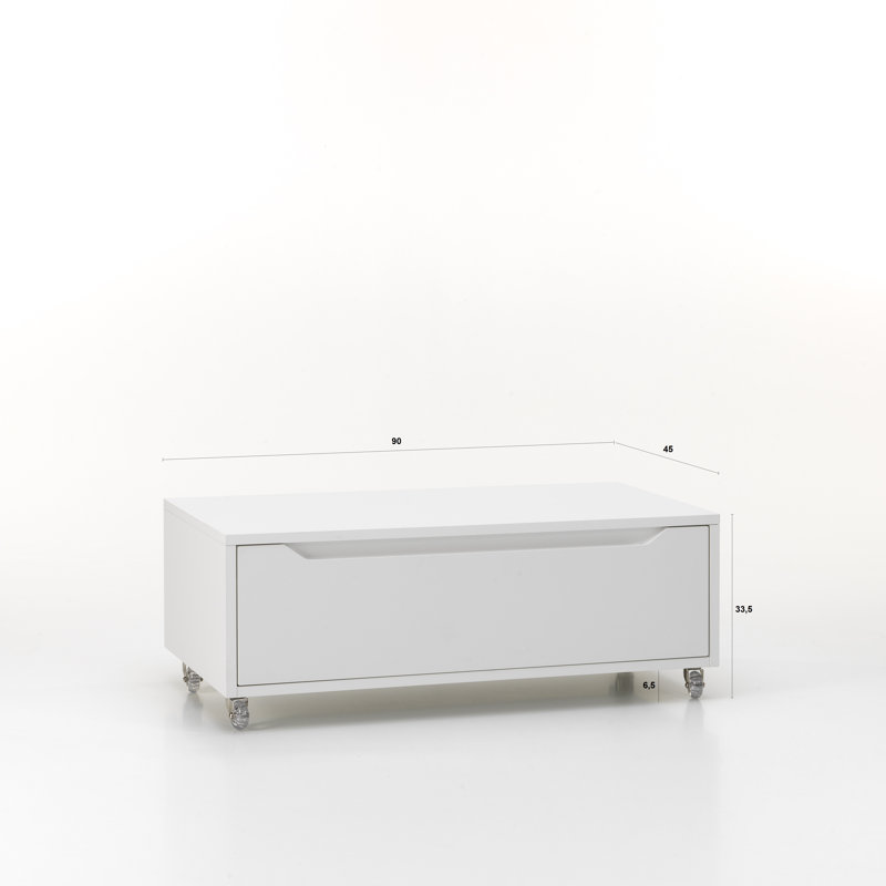 Yatts 90 cm W Chest of Drawers, Cement