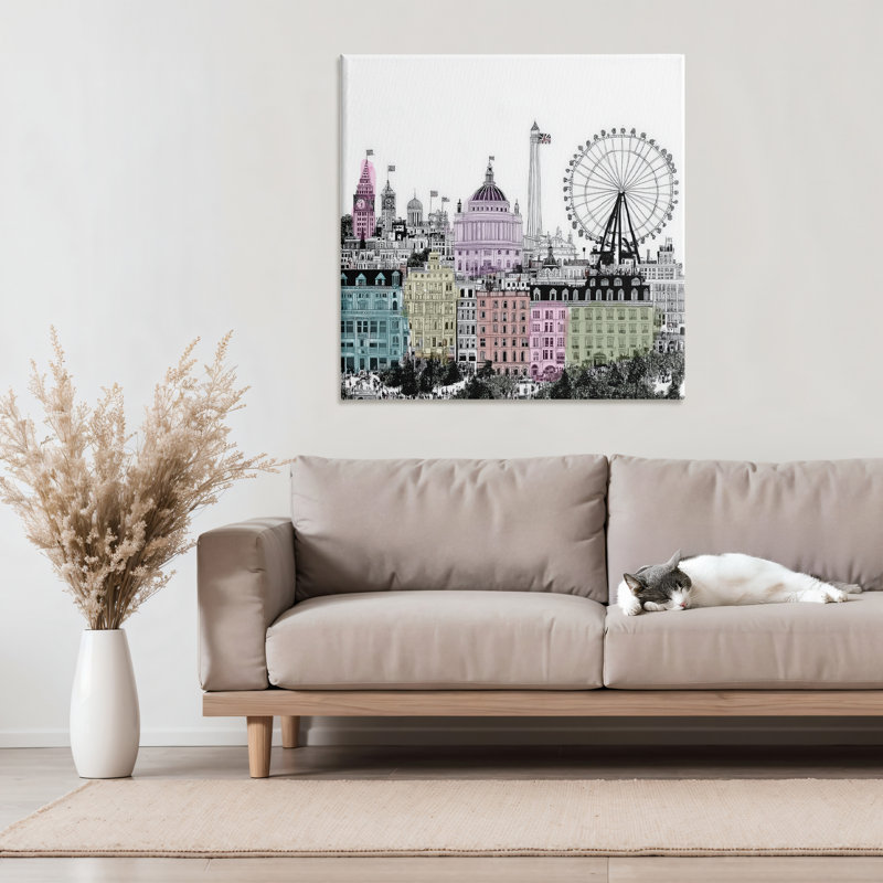 London London of the World, toile par Annabelle Hall, H 30 po x l 30 po