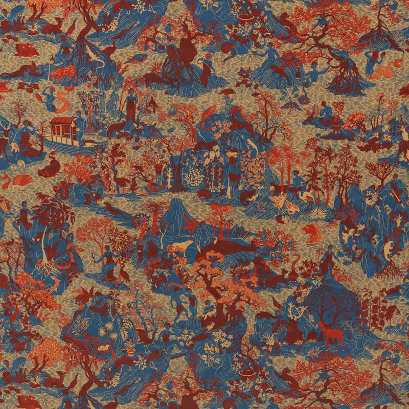 Avalonis Fabric, Como Blue/Koi