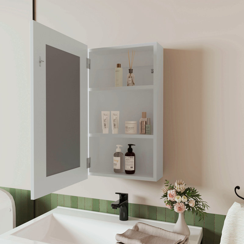 Pharmacie avec miroir inclus, Blanc