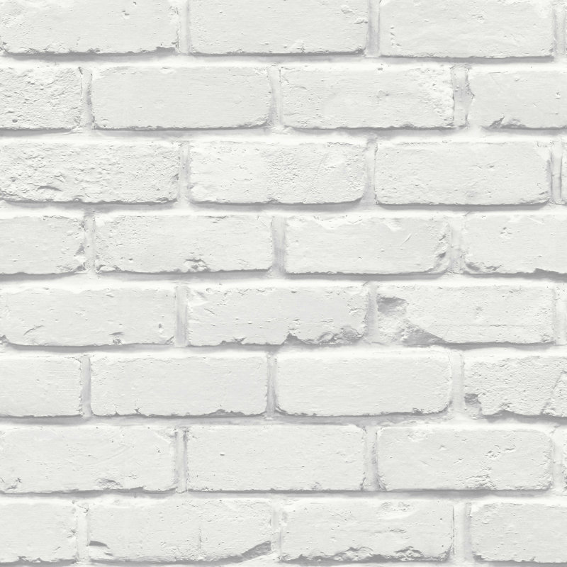 Pungoteague 1.7m x 2.5cm Wallpaper Roll, White