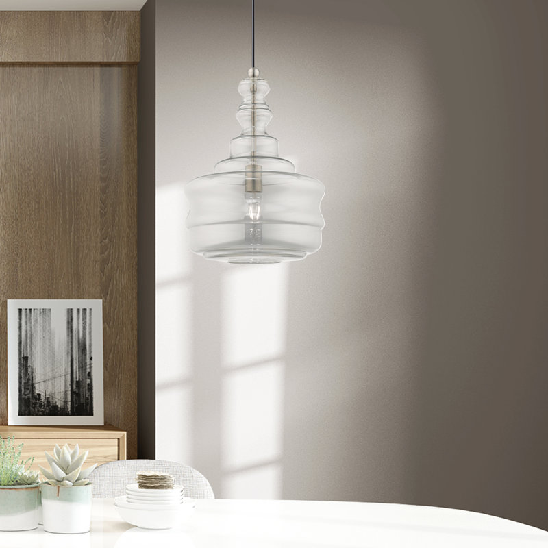 Avais 1 - Light Pendant, Brushed Nickel, Smoke