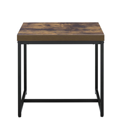 Rectangular Wooden Top End Table