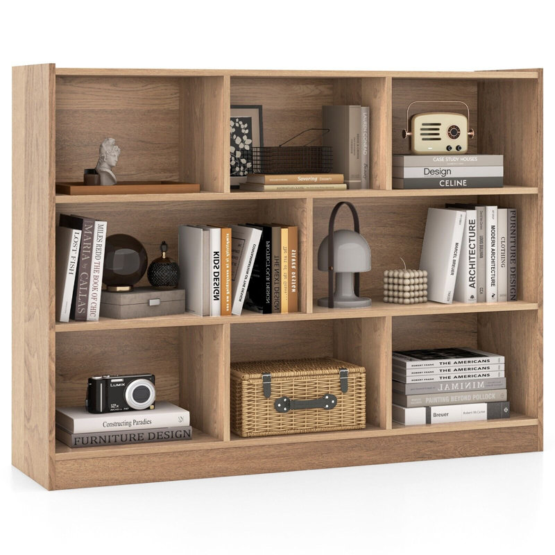 Sabiyah 93cm H x 122cm W Cube Bookcase, Natural