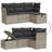  Garden Sofa Set Light Grey