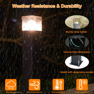Dark Grey Integrated LED Pathway Light
