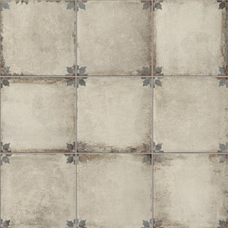 DAnticatto Decor 8,75 "x 8,75" Carreau de porcelaine aspect mur et plancher
