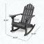 Chaise berçante Adirondack en bois d'acacia
