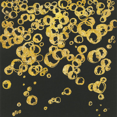 Gold Bubbles II by Chris Paschke - Wrapped Canvas Painting