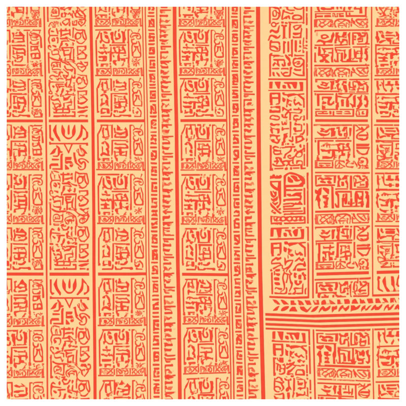 Hieroglyphic Script Pattern Comforter, King
