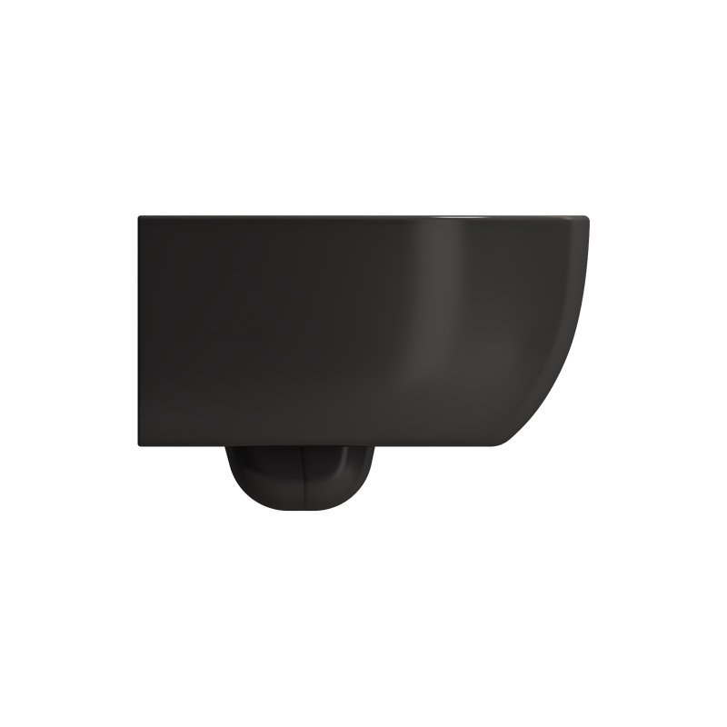 Milano Wall-hung Elongated Toilet Bowl, Matte Black