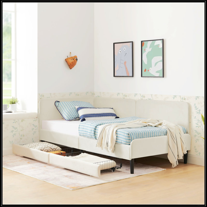 Lit plateforme simple tapissier