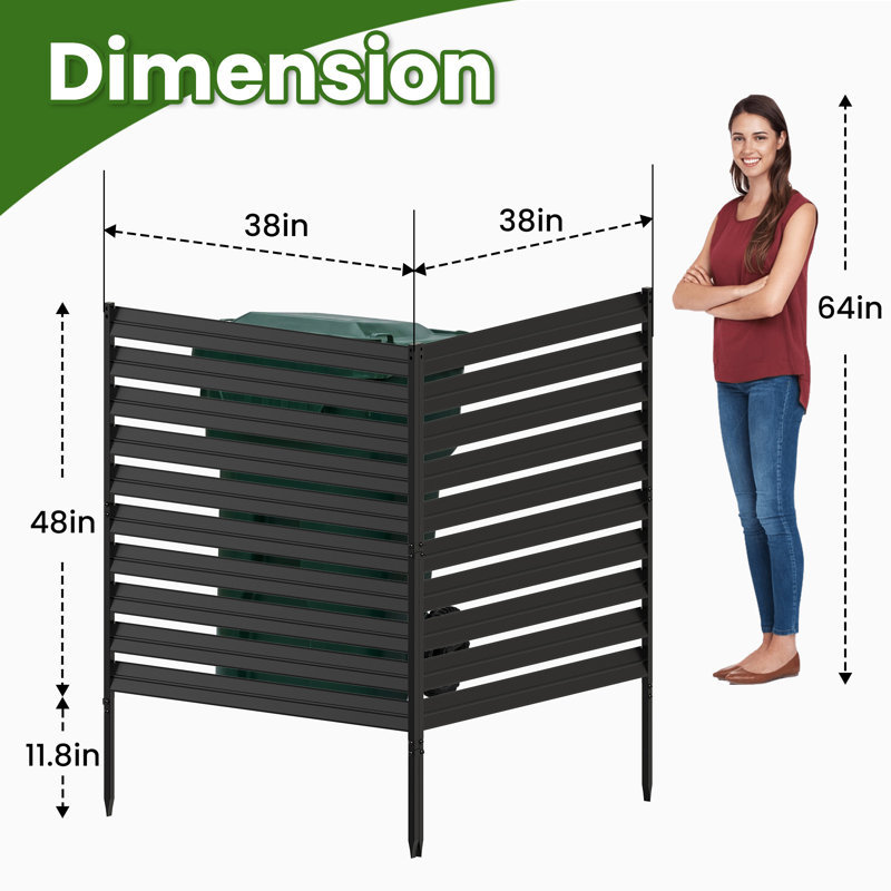 Ensemble de climatiseur en métal H 48 po x l 38 po (2 côtés), H 24 po x l 76 po x P 38 po