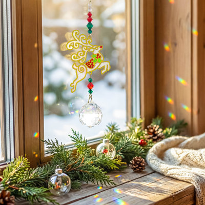 Christmas Dream Sun Catcher Crystal - Reindeer