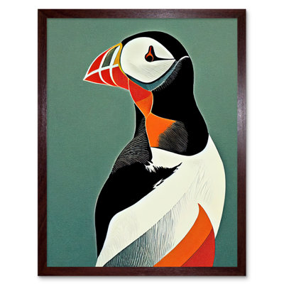 Bright Colourful Atlantic Puffin Bird - Print