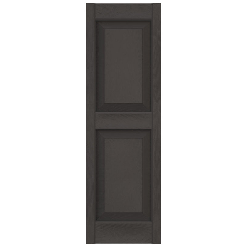 Vinyle Mid-America, panneaux sur mesure, volets surélevés, avec persiennes, 42", 14.5", Tuxedo Grey