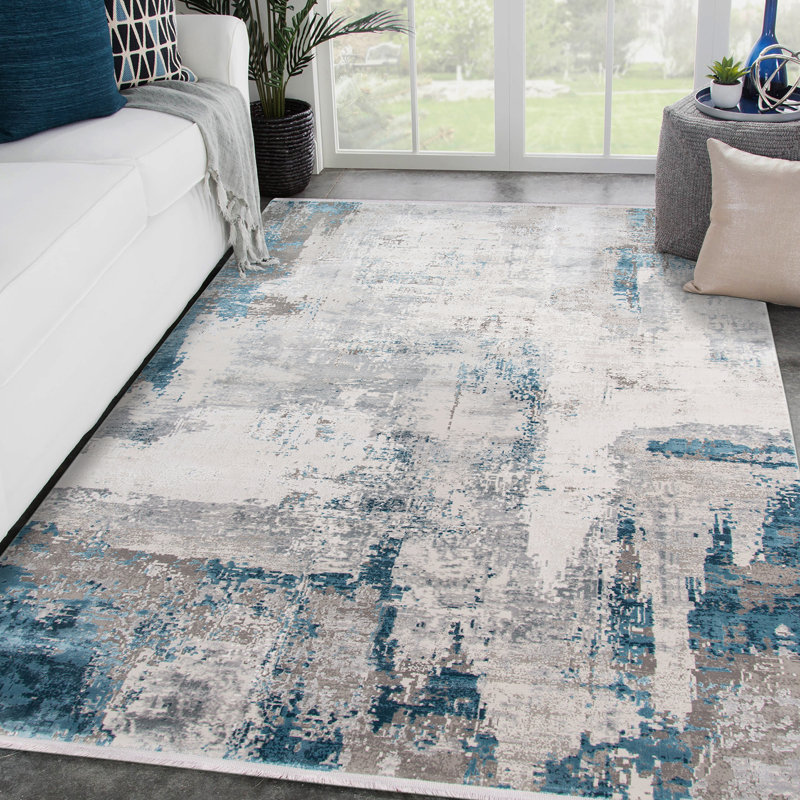 Brazelton Abstract Indoor Rug, Rectangle 9'6" x 13'6"