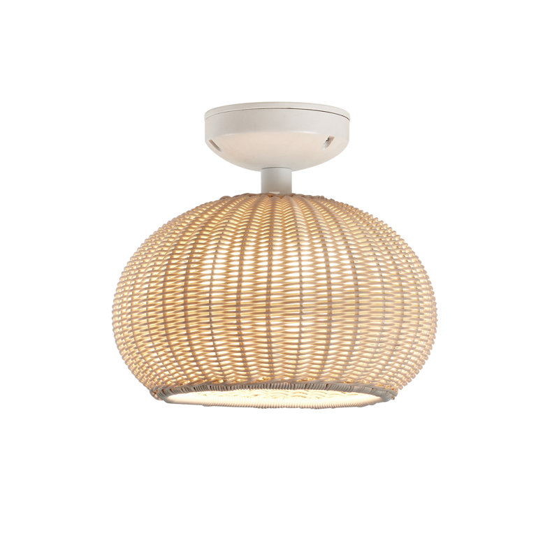 Plafonnier semi-encastré à DEL 1 lumière 10,63 po Garota, Blanc naturel