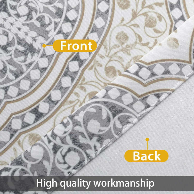 Cantonnière sur mesure 52 po Zakrzewski, Beige/gris, l 52 po x L 14 po