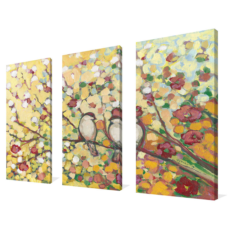 "A Hush Rendezvous" par Jennifer Lommers, ensemble de 3 reproductions d'art sur toiles