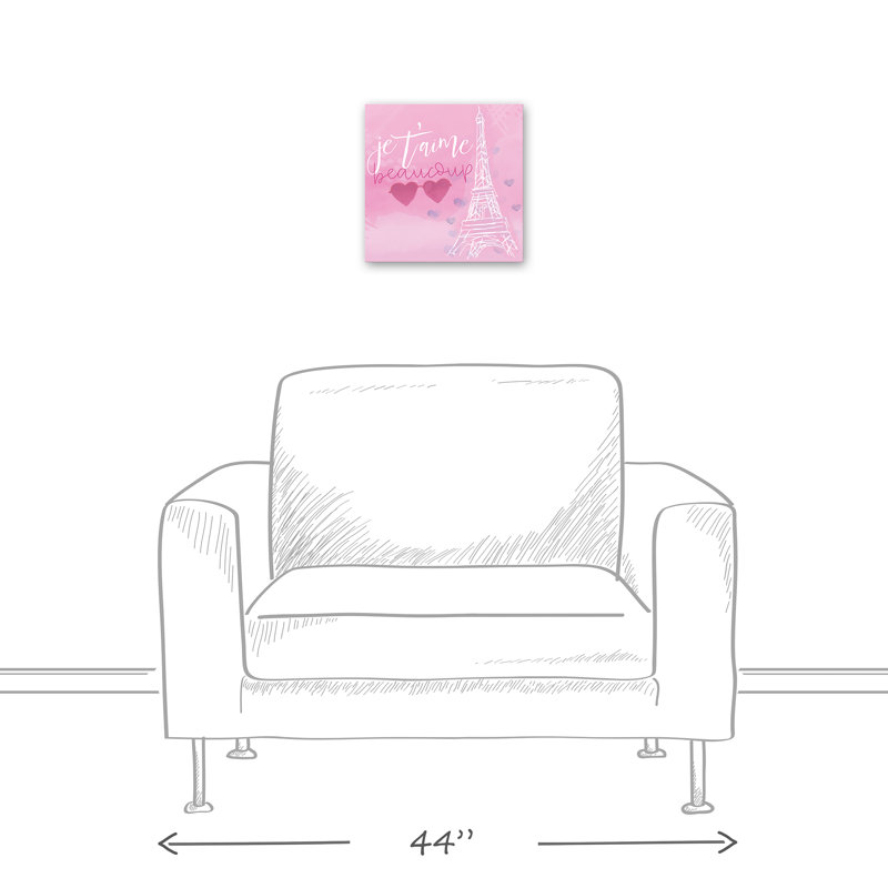Art sur toile t’aime beaucoup Mapother, H 12 po x l 12 po x P 1,25 po