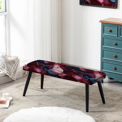 Banc noir rembourré Radiant Glamour