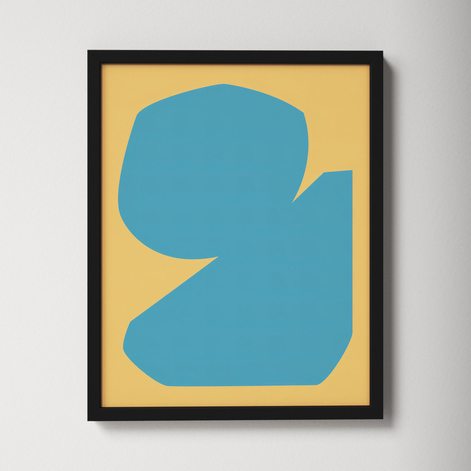 Blue Study 2 by Michael Kempen, Black Framed, 20"H x 16"W x 1.25"D