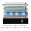 Housse pour lit simple à ressorts ensachés en mousse à mémoire de forme hybride KING Certipur-US Noir