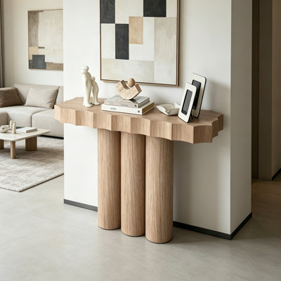 Console minimaliste en bois de style nordique