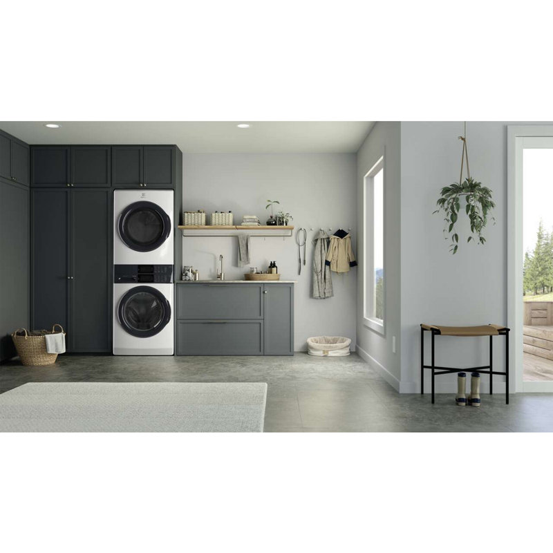Electrolux Laundry Tower Single Unit Front Load 4.4 Cu. Ft. Washer & 8 Cu. Ft. Electric Dryer, Electric