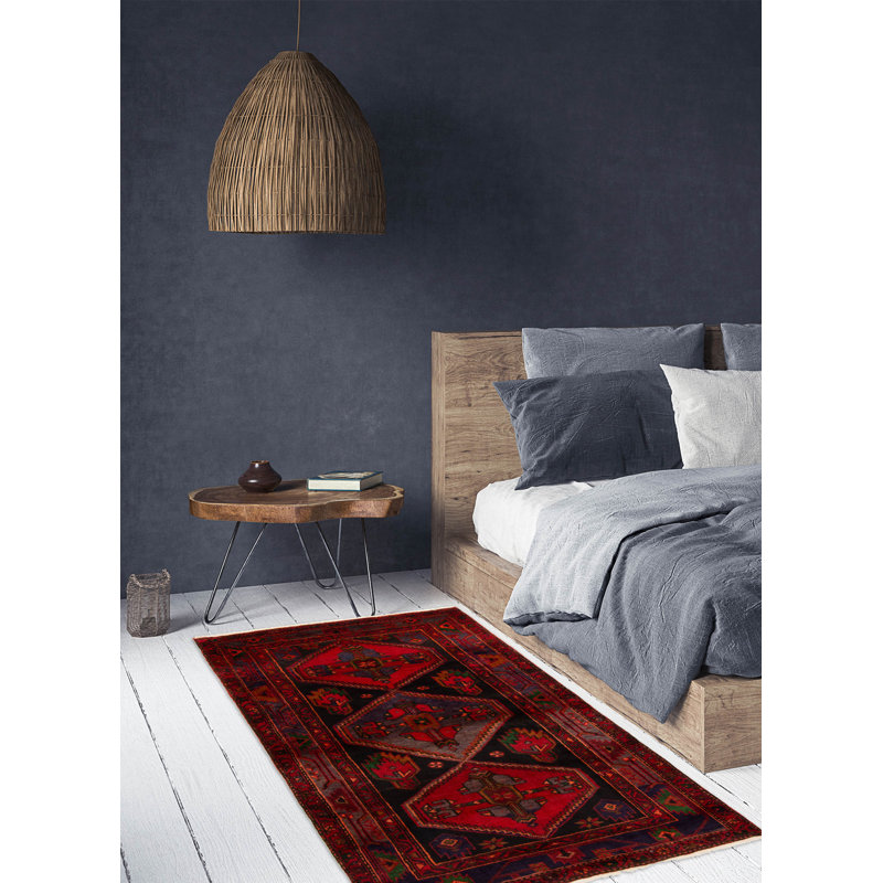 Tapis noir Konya Anatolian 4 pi 4 po x 6 pi 11 po