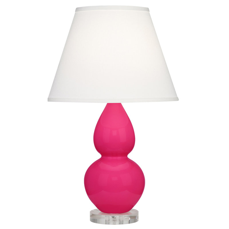 Petite lampe d'appoint à double gourde, Rose Razzle, Perle
