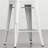 24" Metal Counter Height Stool   Of 2  - Distressed White, Curved Backs For Comfort, Footrests Support, Stable Cross Brace Design 2 Stools, 24 Inch, Structure Kitchen