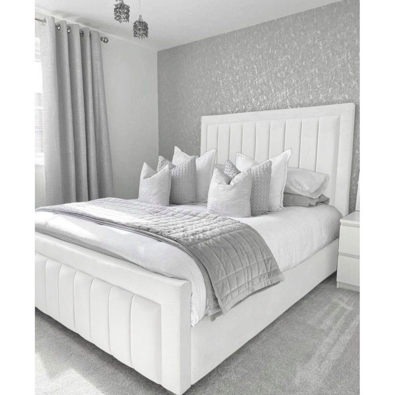 Bastiaan Upholstered Ottoman Storage Bed, Single (3'), White