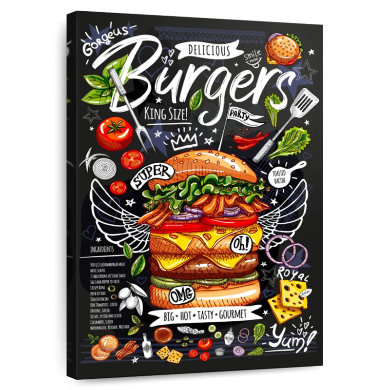 Yarlin King Size Burger, 24" H x 16" W